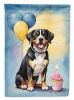 Entlebucher Mountain Dog Happy Birthday Garden Flag Mailbox Flag Decorative Yard Flag Banner Outside Patio Artwork Yard Flower Beds, Garden Size