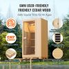 VEVOR Far Infrared Wooden Sauna, Room Home Sauna Spa for One Single Person