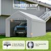 VEVOR Carport Replacement Canopy Cover Top + Side Wall 10 x 20 ft, Garage Tent Shelter Tarp Heavy-Duty Waterproof & UV Protected