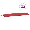 Garden Bench Cushion Red 59.1"x(19.7"+19.7")x2.8" Oxford Fabric