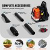 VEVOR Backpack Leaf Blower, 52CC 2-Cycle Leaf Blower with 1.37L Fuel Tank, 480CFM Air Volume 175MPH Speed, Ideal for Lawn Care, Leaf Cleaning