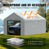 VEVOR Carport Replacement Canopy Cover Top + Side Wall 10 x 20 ft, Garage Tent Shelter Tarp Heavy-Duty Waterproof & UV Protected