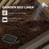 Outsunny Raised Garden Bed with Trellis for Climbing Plants, Vegetable, Grape Vines, Wood Planter with Legs