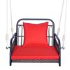 Patio Rattan Porch Swing Hammock Chair with Seat Cushion