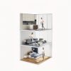 4PCS/SET rotating square mop set, equipped with mop bucket and 2 washable and reusable microfiber cotton pads