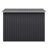 8' x 8' Outdoor Storage Shed, Metal Garden Shed with Double Sliding Doors, 4 Air Vents, Tool Storage House Shed for Yard, Patio, Lawn, Dark Grey