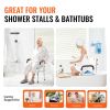 VEVOR Shower Chair Seat with Padded Arms and Back, Shower Stool with Reinforced CrossBar, Adjustable Height Bench Bath Chair for Elderly Disabled