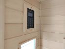 Low EMF Front door with heating panel Two Person Hemlock Far Infrared Indoor Suana Room