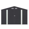 8 x 10 Ft Outdoor Storage Shed, Metal Yard Shed for Tools, Garbage Can Clearance, Prefab House w/ Lockable Doors, Garden, Patio, Outside Utility