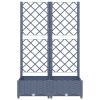 Garden Planter with Trellis Blue Gray 31.5"x15.7"x47.8" PP