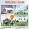 VEVOR Carport, 10x20 ft Heavy Duty Car Canopy Garage Boat Shelter Party Tent with 8 Reinforced Poles and 4 Weight Bags