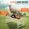 VEVOR Goat & Sheep Stand, 51x23 inch Livestock Stand, Metal Livestock Milking and Shearing Stand 21" to 33" Adjustable Height