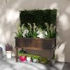 Outsunny Raised Garden Bed with Trellis for Climbing Plants, Vegetable, Grape Vines, Wood Planter with Legs