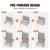VEVOR 2PCS Raised Garden Bed with Trellis, 60"x13"x61.4" Outdoor Raised Wood Planters with Drainage Holes