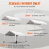 VEVOR Carport, 10x20 ft Heavy Duty Car Canopy Garage Boat Shelter Party Tent with 8 Reinforced Poles and 4 Weight Bags