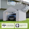 VEVOR Carport Replacement Canopy Cover Side Wall 12 x 20 ft, Garage Tent Shelter Tarp Heavy-Duty Waterproof & UV Protected