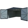 Outdoor Storage Shed 20x13 FT, Metal Garage Shed Backyard Utility Tool House Building with 2 Doors and 4 Vents for Car,Truck,Bike, Garbage Can,Tool