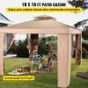 VEVOR Outdoor Canopy Gazebo Tent, Portable Canopy Shelter with 10'x10' Large Shade Space for Party, Backyard, Patio Lawn and Garden, 4 Sandbags
