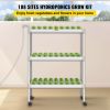 VEVOR Hydroponics Growing System, 108 Sites 12 Food-Grade PVC-U Pipes, 3 Layers Indoor Planting Kit with Water Pump, Timer, Nest Basket, Sponge
