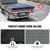 VEVOR Dump Truck Mesh Tarp, 7 x 22 ft, PVC Coated Black Heavy Duty Cover with 5.5" 18oz Double Pocket, Brass Grommets