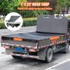 VEVOR Dump Truck Mesh Tarp, 7 x 22 ft, PVC Coated Black Heavy Duty Cover with 5.5" 18oz Double Pocket, Brass Grommets