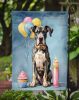 Great Dane Happy Birthday Garden Flag Mailbox Flag Decorative Yard Flag Banner Outside Patio Artwork Yard Flower Beds, Garden Size, Multicolor