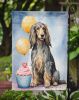 Afghan Hound Happy Birthday Garden Flag Mailbox Flag Decorative Yard Flag Banner Outside Patio Artwork Yard Flower Beds, Garden Size, Multicolor