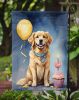 Golden Retriever Happy Birthday Garden Flag Mailbox Flag Decorative Yard Flag Banner Outside Patio Artwork Yard Flower Beds, Garden Size, Multicolor