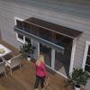 DA7934W Series Premium Door Window Awning Canopy Virtually Solid 3.5mm/0.137" Thick Polycarbonate Sheet and Aluminum Alloy in 79"Wx34"D  for Wooden Ho