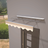 DA5934C Premium Door Window Awning Canopy Virtually Solid 3.5mm/0.137" Thick Polycarbonate Sheet and Aluminum Alloy in 59"Wx34"D with Fabric Valance F