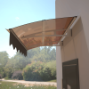 DA5934C Premium Door Window Awning Canopy Virtually Solid 3.5mm/0.137" Thick Polycarbonate Sheet and Aluminum Alloy in 59"Wx34"D with Fabric Valance F