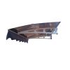 DA5934C Premium Door Window Awning Canopy Virtually Solid 3.5mm/0.137" Thick Polycarbonate Sheet and Aluminum Alloy in 59"Wx34"D with Fabric Valance F