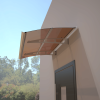 DA5934C Premium Door Window Awning Canopy Virtually Solid 3.5mm/0.137" Thick Polycarbonate Sheet and Aluminum Alloy in 59"Wx34"D with Fabric Valance F