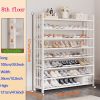 11-layer door shoe cabinet, home space-saving, large-capacity, multi-layer shoe rack, dust-proof, rounded corner, anti-collision design storage rack