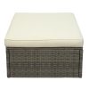Patio Furniture Sets;  5-Piece Patio Wicker Sofa with Adustable Backrest;  Cushions;  Ottomans and Lift Top Coffee Table