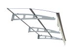 DA7934W Series Premium Door Window Awning Canopy Virtually Solid 3.5mm/0.137" Thick Polycarbonate Sheet and Aluminum Alloy in 79"Wx34"D  for Wooden Ho