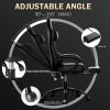 Video Game Chairs for Adults, PU Leather Gaming Chair with Footrest, 360°Swivel Adjustable Lumbar Pillow Gamer Chair