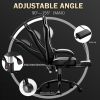 Video Game Chairs for Adults, PU Leather Gaming Chair with Footrest, 360°Swivel Adjustable Lumbar Pillow Gamer Chair