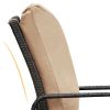 Outdoor Recliner Chair;  Automatic Adjustable Wicker Lounge Recliner Chair with 5.12'' Thicken Cushion