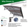 DA7934W Series Premium Door Window Awning Canopy Virtually Solid 3.5mm/0.137" Thick Polycarbonate Sheet and Aluminum Alloy in 79"Wx34"D  for Wooden Ho