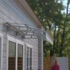 DA7934W Series Premium Door Window Awning Canopy Virtually Solid 3.5mm/0.137" Thick Polycarbonate Sheet and Aluminum Alloy in 79"Wx34"D  for Wooden Ho