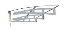 DA7934W Series Premium Door Window Awning Canopy Virtually Solid 3.5mm/0.137" Thick Polycarbonate Sheet and Aluminum Alloy in 79"Wx34"D  for Wooden Ho