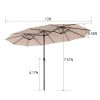 13 ft. Market No Weights Patio Umbrella 2-Side