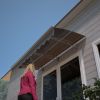 DA7934W Series Premium Door Window Awning Canopy Virtually Solid 3.5mm/0.137" Thick Polycarbonate Sheet and Aluminum Alloy in 79"Wx34"D  for Wooden Ho