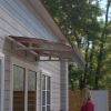 DA7934W Series Premium Door Window Awning Canopy Virtually Solid 3.5mm/0.137" Thick Polycarbonate Sheet and Aluminum Alloy in 79"Wx34"D  for Wooden Ho