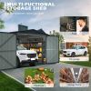 Outdoor Storage Shed 20x10 FT, Metal Garden Shed Backyard Utility Tool House Building with 2 Doors and 4 Vents for Car,Truck,Bike, Garbage Can,Tool
